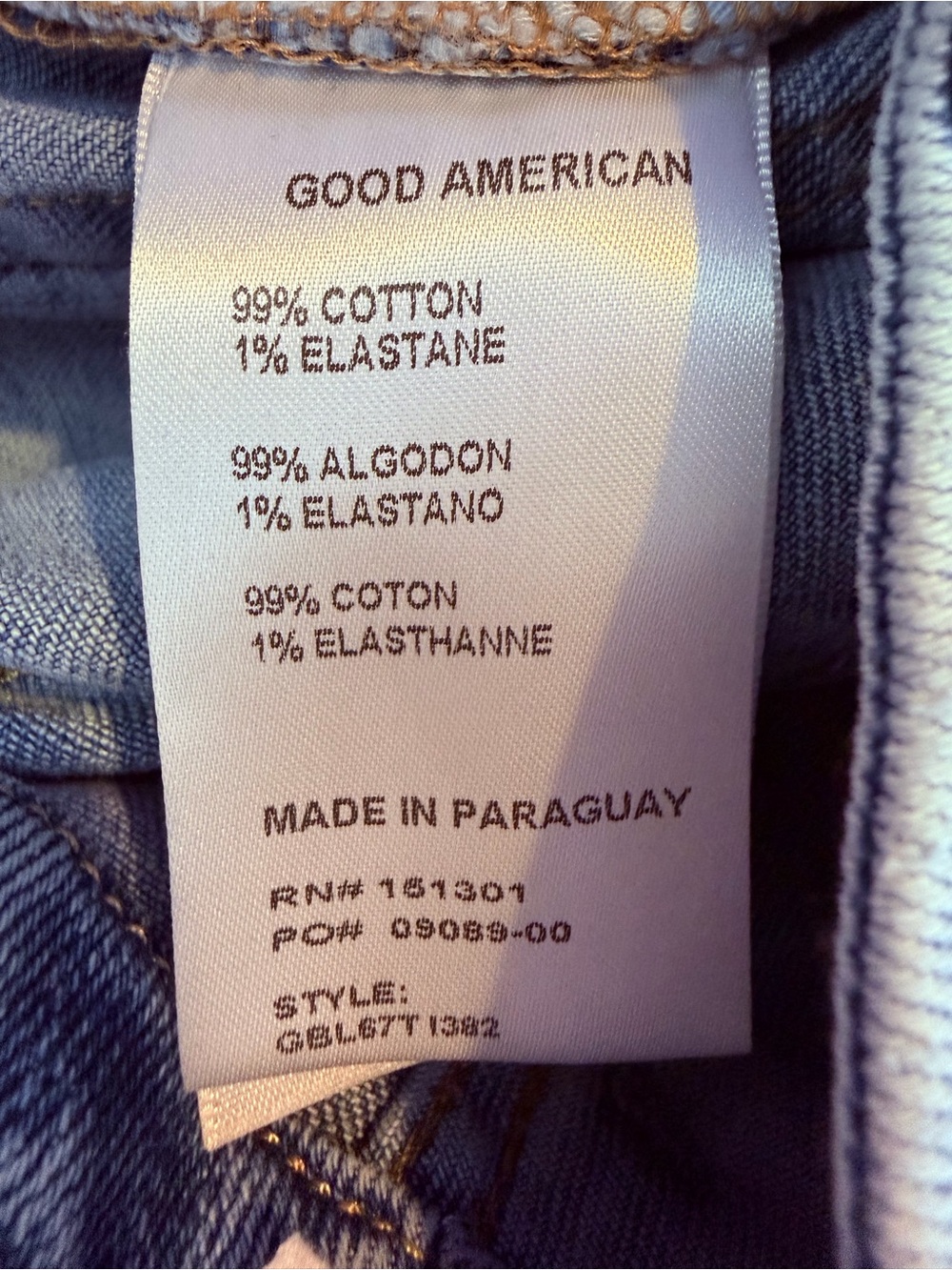 Good American Good Boy Straight Jeans in Indigo 382 Blue Size 2 or 26 - Picture 8 of 9